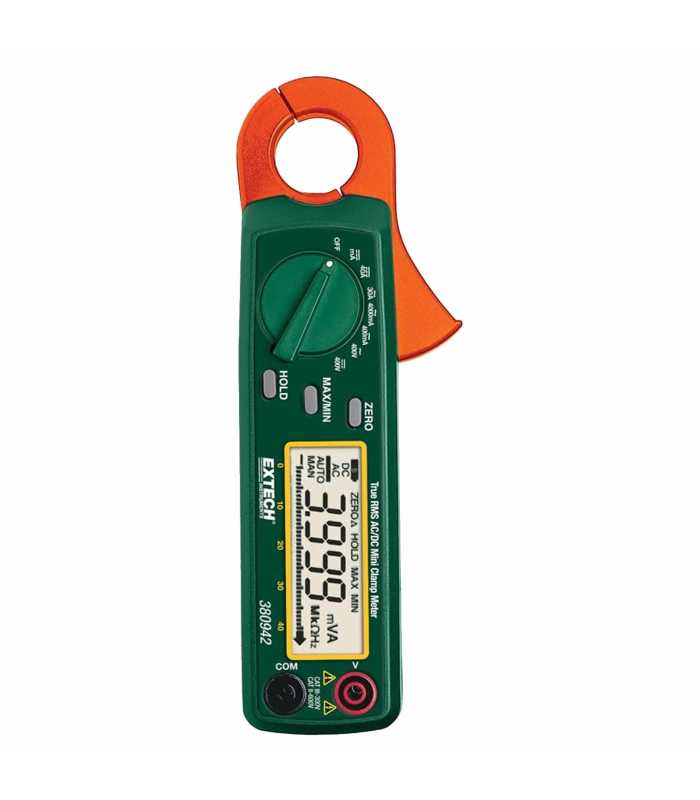 Extech 380942NIST [380942-NIST] 30A True RMS AC/DC Mini Clamp Meter with NIST Calibration