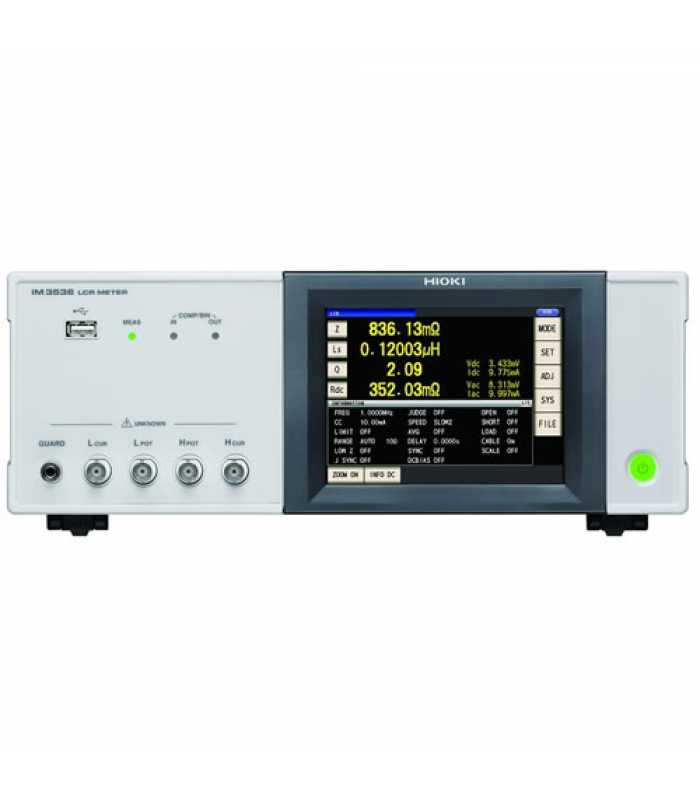 Hioki IM3536 General-Purpose LCR Meters with Measurement Frequency from DC, 4Hz to 8MHz